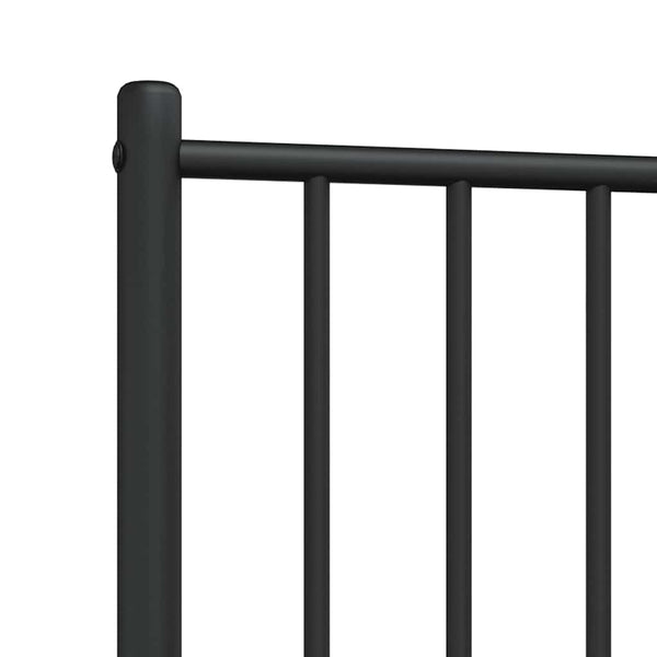 Schwarzes Metallkopfteil Smil 100cm