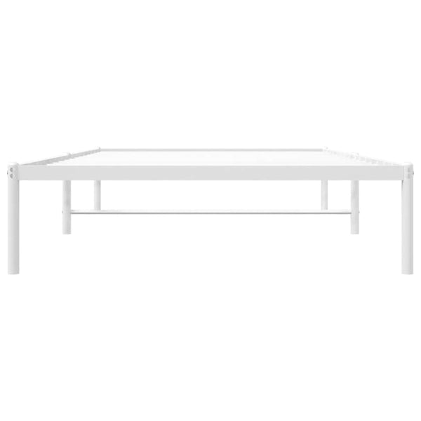 Weißes Metallbettgestell Necsoiu 107x203cm