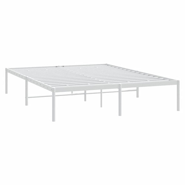 Weißes Metallbettgestell Necsoiu 150x200cm