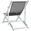 Graue, klappbare Strandstühle Zefi (2 Stück Aluminium und Textilene)