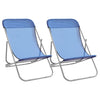 Blaue klappbare Strandstühle Newman (2 Stück Textilene / Stahl)