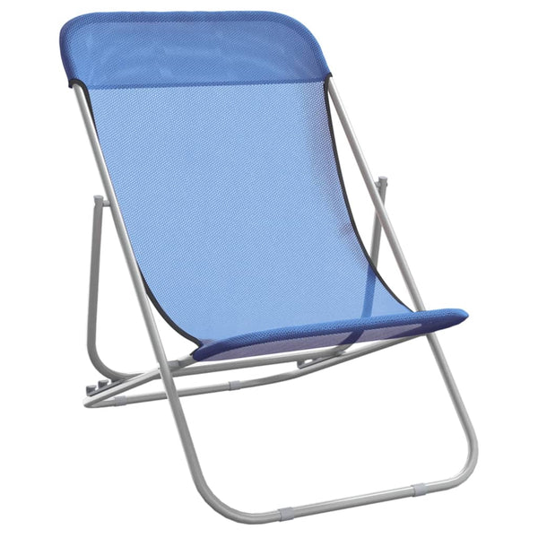 Blaue klappbare Strandstühle Newman (2 Stück Textilene / Stahl)