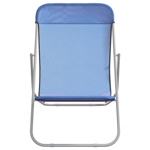 Blaue klappbare Strandstühle Newman (2 Stück Textilene / Stahl)