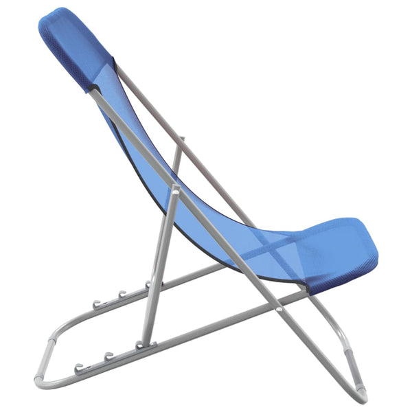 Blaue klappbare Strandstühle Newman (2 Stück Textilene / Stahl)