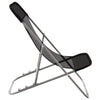 Schwarze klappbare Strandstühle Newman (2 Stück Textilene / Stahl)