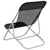 Schwarze klappbare Strandstühle Newman (2 Stück Textilene / Stahl)