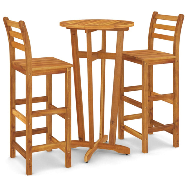 Gartenbar-Set Borz (3-teilig, Akazienholz)