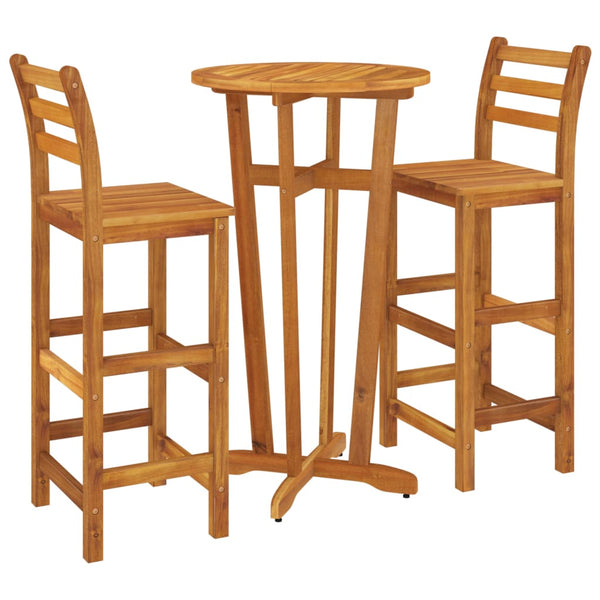 Gartenbar-Set Borz (3-teilig, Akazienholz)