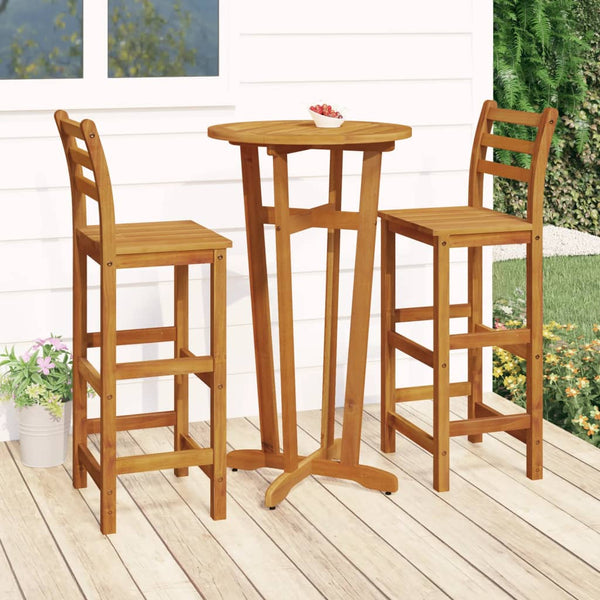 Gartenbar-Set Borz (3-teilig, Akazienholz)