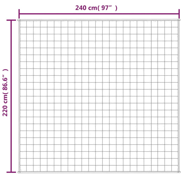 Dunkelgraue Gewichtsdecke Ghenadie 220x240cm (15 kg)