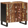 Waschtischunterschrank Sinziana 62x33x58cm (recyceltes Massivholz und Holz)