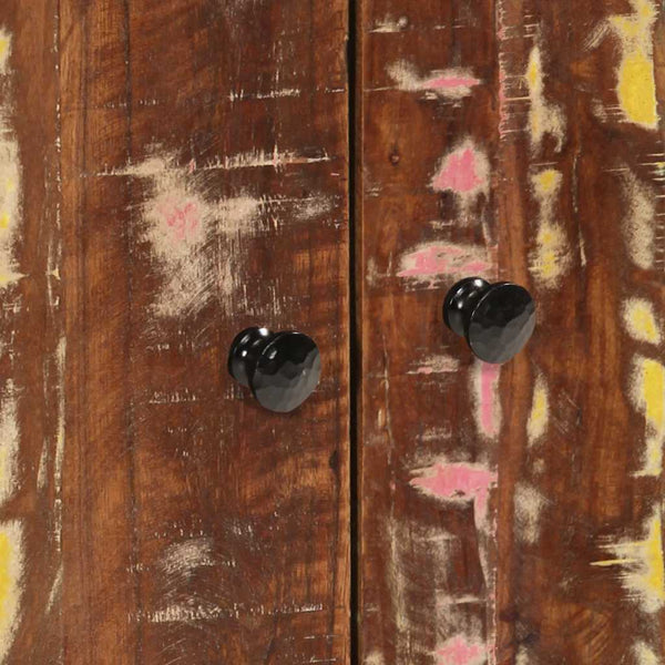 Waschtischunterschrank Sinziana 62x33x58cm (recyceltes Massivholz und Holz)