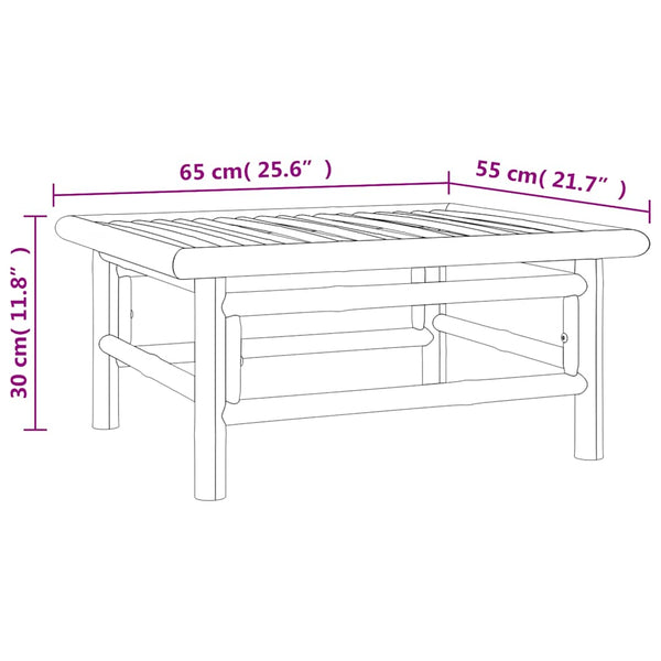 Gartentisch Amur 65x55x30cm (Bambus)