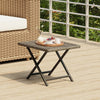 Klapptisch Sandut grau 45x35x32cm (Polyrattan)