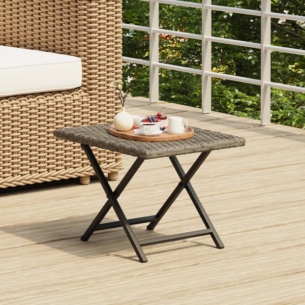 Klapptisch Sandut grau 45x35x32cm (Polyrattan)