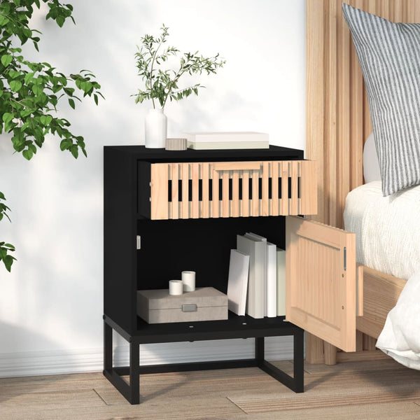 Nachttisch Ridiva 40x30x55,5cm (Holz und Eisen)