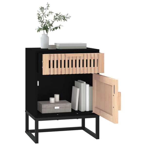Nachttisch Ridiva 40x30x55,5cm (Holz und Eisen)