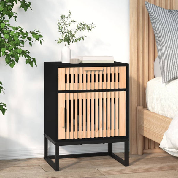 Nachttisch Ridiva 40x30x55,5cm (Holz und Eisen)