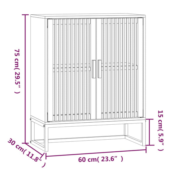 Schwarzes Sideboard Tyrese 60x30x75cm (Holz)