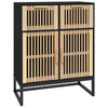 Schwarze Kommode Erdvilia 60x30x75cm (Holz)