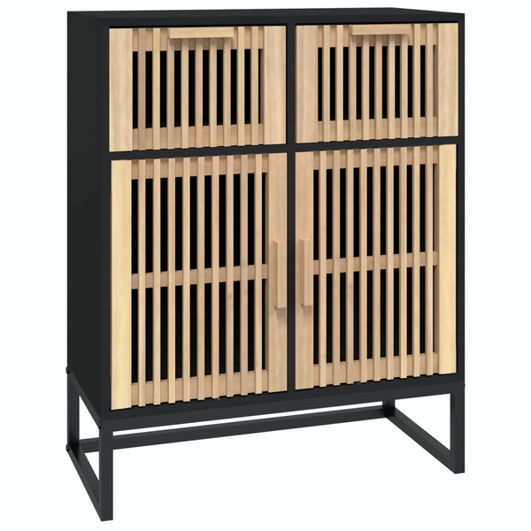 Schwarze Kommode Erdvilia 60x30x75cm (Holz)