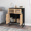 Schwarze Kommode Erdvilia 60x30x75cm (Holz)