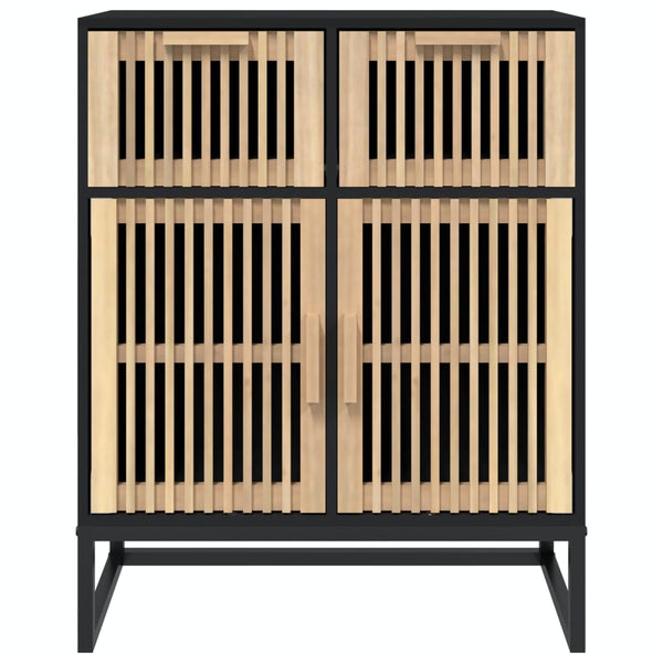 Schwarze Kommode Erdvilia 60x30x75cm (Holz)