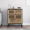 Schwarze Kommode Erdvilia 60x30x75cm (Holz)