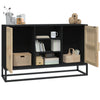 Schwarzes Sideboard Ghiorghita 105x30x65cm (Holz)