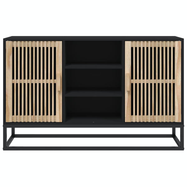 Schwarzes Sideboard Ghiorghita 105x30x65cm (Holz)