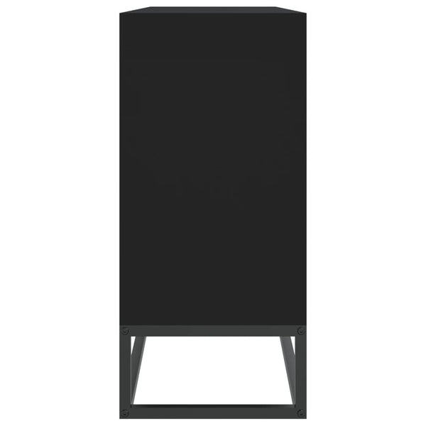 Schwarzes Sideboard Ghiorghita 105x30x65cm (Holz)