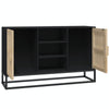 Schwarzes Sideboard Ghiorghita 105x30x65cm (Holz)
