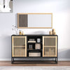 Schwarzes Sideboard Ghiorghita 105x30x65cm (Holz)