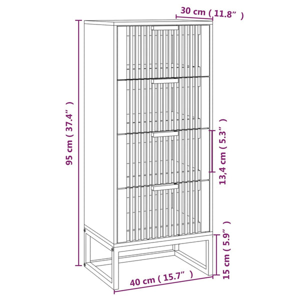 Schrank Kaeden 40x30x95cm (Holz)