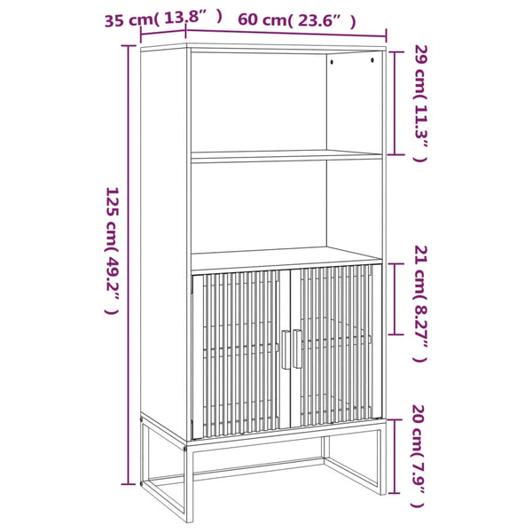 Weißer Schrank Balana 60x35x125cm (Holz)