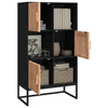 Schwarzer Schrank Irimie 70x35x125cm (Holz)
