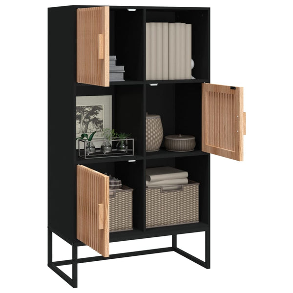 Schwarzer Schrank Irimie 70x35x125cm (Holz)