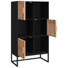 Schwarzer Schrank Irimie 70x35x125cm (Holz)