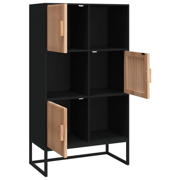 Schwarzer Schrank Irimie 70x35x125cm (Holz)