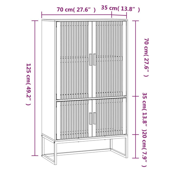 Weißer Schrank Laca 70x35x125cm (Holz)