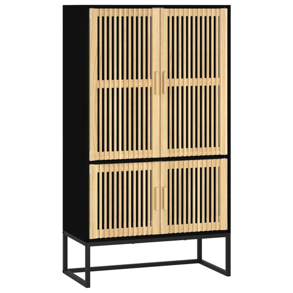 Musta kaappi Laca 70x35x125cm (puinen)