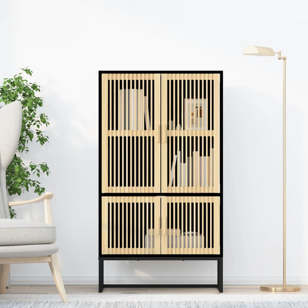 Musta kaappi Laca 70x35x125cm (puinen)