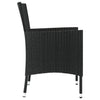 Schwarze Gartenstühle mit Kissen Gimeno (2 Stück Polyrattan)