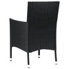 Schwarze Gartenstühle mit Kissen Gimeno (2 Stück Polyrattan)