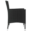 Schwarze Gartenstühle mit Kissen Gimeno (4 Stk. Polyrattan)