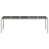 Weißer Gartentisch Iboica 250x100x75cm (Polyrattan und Glas)