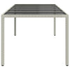Weißer Gartentisch Iboica 250x100x75cm (Polyrattan und Glas)