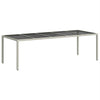 Weißer Gartentisch Iboica 250x100x75cm (Polyrattan und Glas)