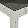 Weißer Gartentisch Iboica 250x100x75cm (Polyrattan und Glas)