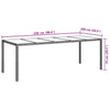 Weißer Gartentisch Iboica 250x100x75cm (Polyrattan und Glas)